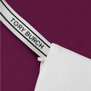 TORY BURCH White Canvas Drawstring Dust Bag | Large Storage Pouch | Lux